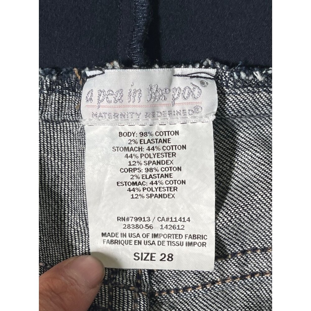 7 For All Mankind DOJO Maternity Crop Jeans Stretch Embroidered Back Pockets - Picture 7 of 7